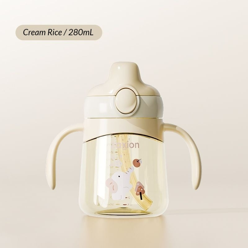 PPSU Duckbill Straw Training Cup Leak-Proof  Anti-Choke Flip-Top Silicone Baby Sippy Bottle