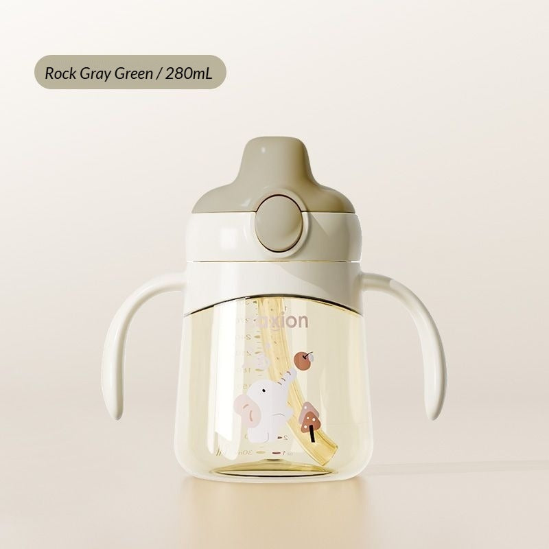 PPSU Duckbill Straw Training Cup Leak-Proof  Anti-Choke Flip-Top Silicone Baby Sippy Bottle