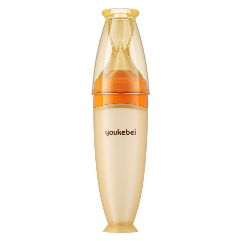 Youkebei Baby Feeding Bottle Leak-Proof Suction Base 120ml Silicone Bottle for Water Milk  Purees 0–6M+