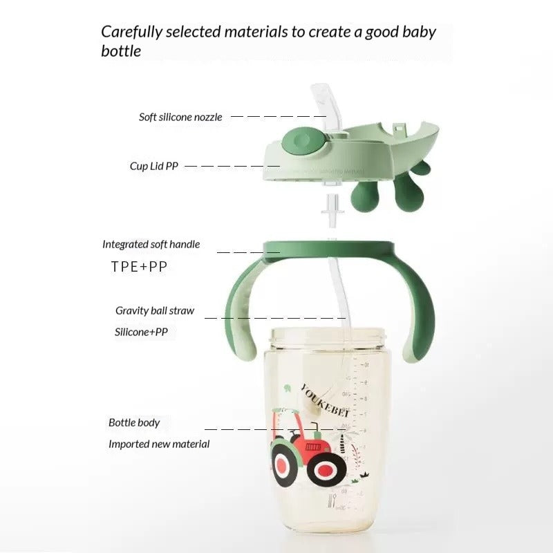 Baby Training Straw Cup V-Shaped Anti-Splash Spout · BPA-Free · Leak-Proof Anti-Choke