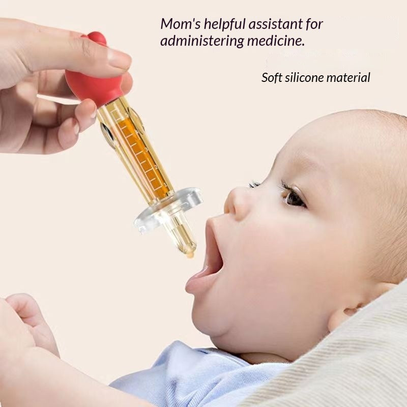 Baby Pacifier-Style Medicine Feeder Set BPA-Free Silicone Anti-Choke 0+ Months