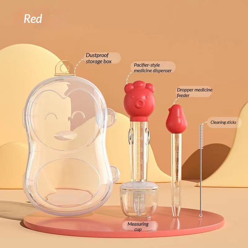 Baby Pacifier-Style Medicine Feeder Set BPA-Free Silicone Anti-Choke 0+ Months