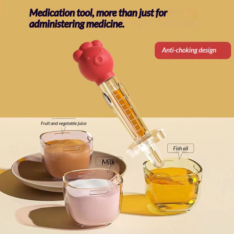 Baby Pacifier-Style Medicine Feeder Set BPA-Free Silicone Anti-Choke 0+ Months