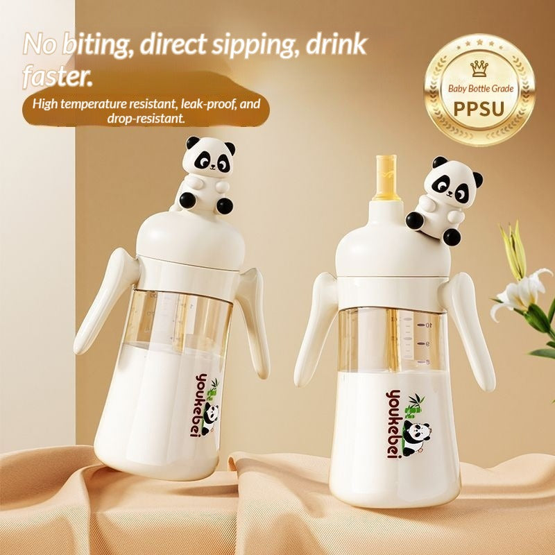 PPSU Temperature-Sensing Training Cup  Drop-Resistant & Leak-Proof Direct-Drink Straw Cup  Wide Mouth Easy to Clean  For Babies 1 Year+