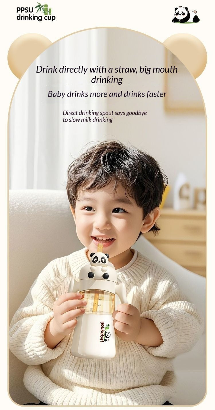 PPSU Temperature-Sensing Training Cup  Drop-Resistant & Leak-Proof Direct-Drink Straw Cup  Wide Mouth Easy to Clean  For Babies 1 Year+