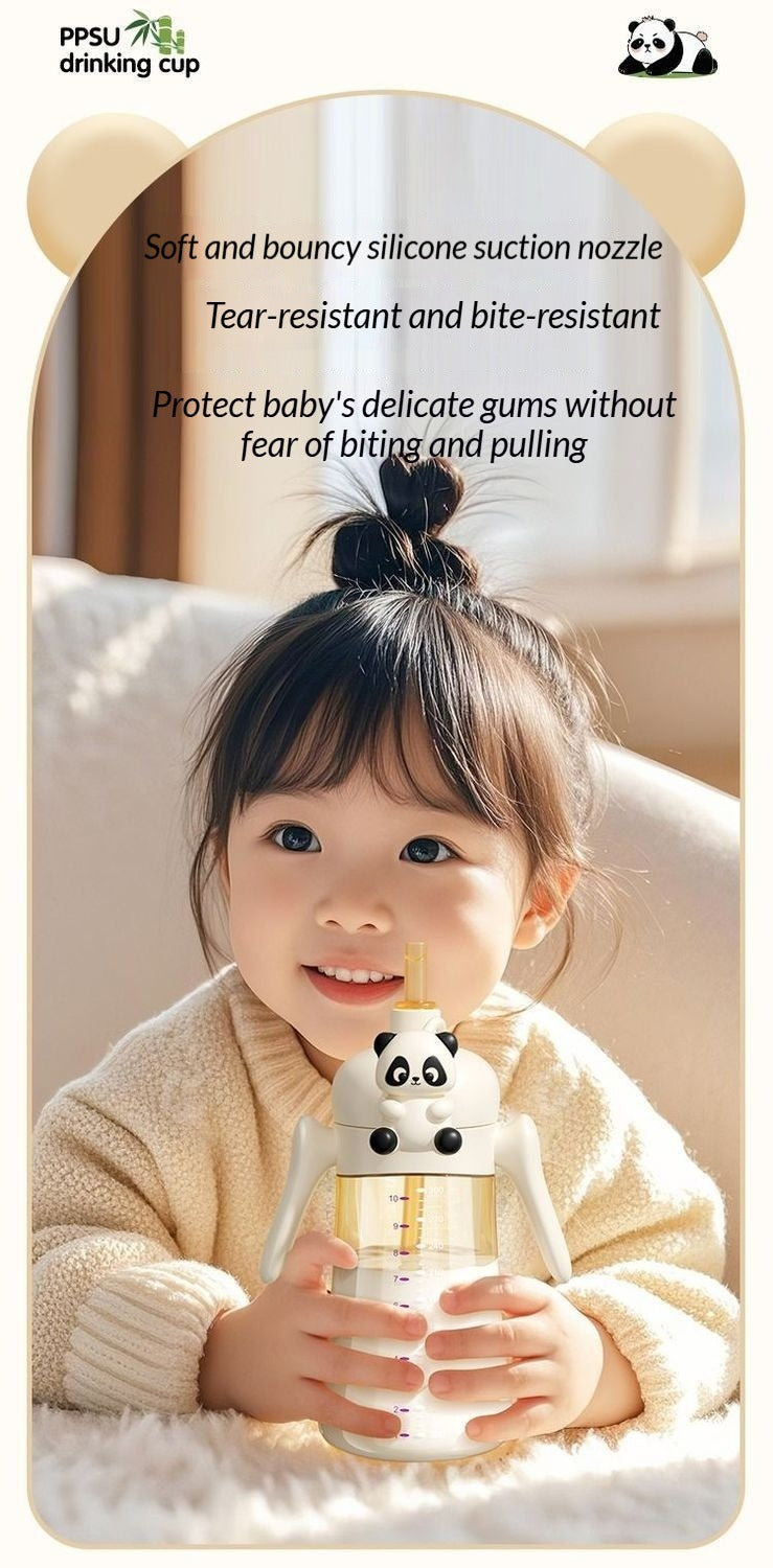 PPSU Temperature-Sensing Training Cup  Drop-Resistant & Leak-Proof Direct-Drink Straw Cup  Wide Mouth Easy to Clean  For Babies 1 Year+