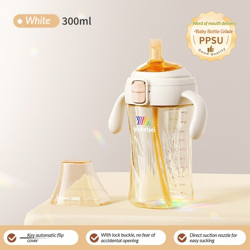 Auto Flip-Top Training Cup Anti-Choking Leak-Proof & No Splash Safe PPSU Material  Suitable for Babies 6M+