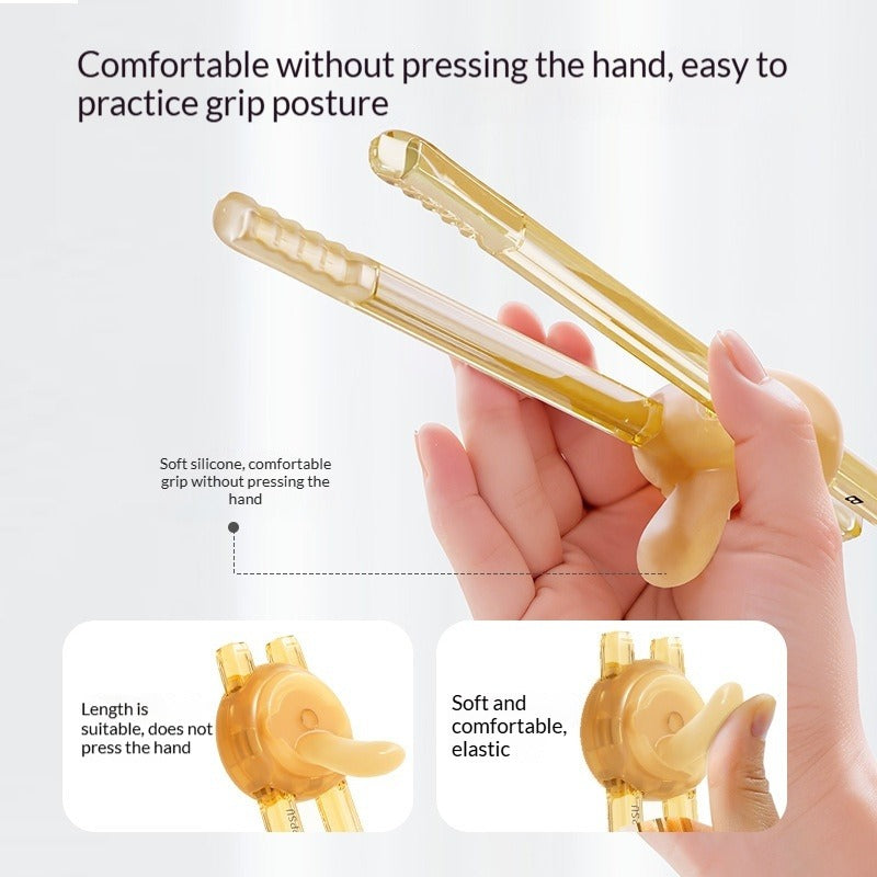 PPSU Ergonomic Kids Training Chopsticks Thumb-Guided Design Self-Feeding Learning Chopsticks for Toddlers