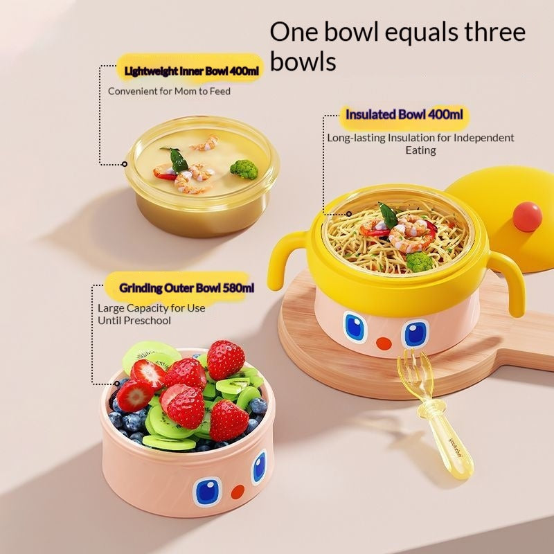 Baby Toddler PPSU Thermal Water-Filled Feeding Bowl Shatter-Resistant Heat-Keeping Suction Base Anti-Tip Portable Baby Tableware