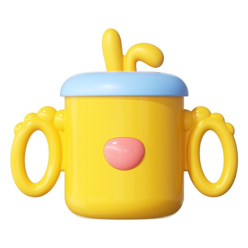 316 Stainless Steel Kids Milk Cup Graduated Training Cup with Straw Straw & Direct-Drink Dual Mode Baby Home Milk & Water Cup