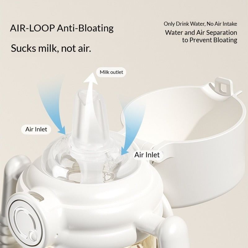 PPSU Temperature-Sensing Training Cup Anti-Choke & Anti-Colic Tooth-Friendly Flat Spout One-Touch Flip Lid Grow-With-Baby Drinking Cup