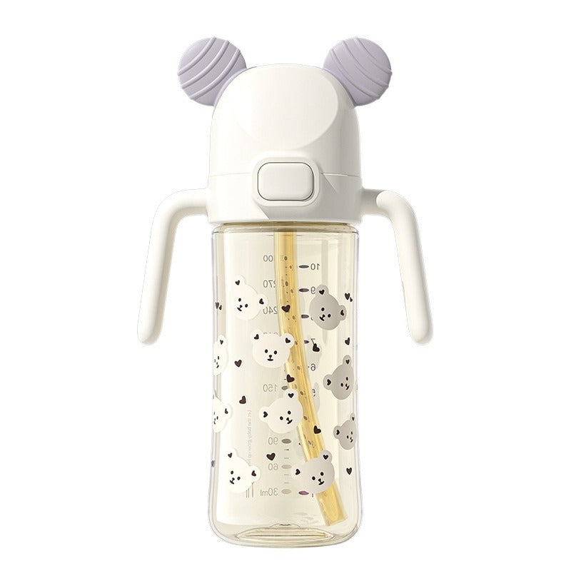 🍼 PPSU Golden Training Cup One-Touch Flip Lid | 45°C Heat-Sensitive Anti-Scald Indicator | Dual Air Vent Anti-Colic Design | Gentle Sip Flow