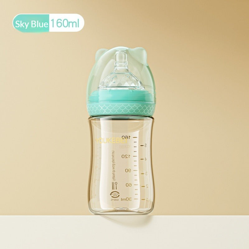 ขวดนมแก้ว YOUKEBEI Bionic สำหรับเด็กทารก - ป้องกันอาการจุกเสียดในทารกแรกเกิด