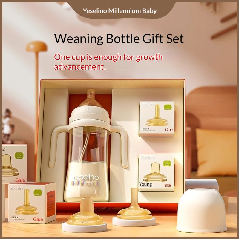 PPSU Anti-Colic Straw Bottle for Babies 6+ Months | Weaning Bottle for Toddlers 1–3 Years | Anti-Choke Design | Gift Box Set