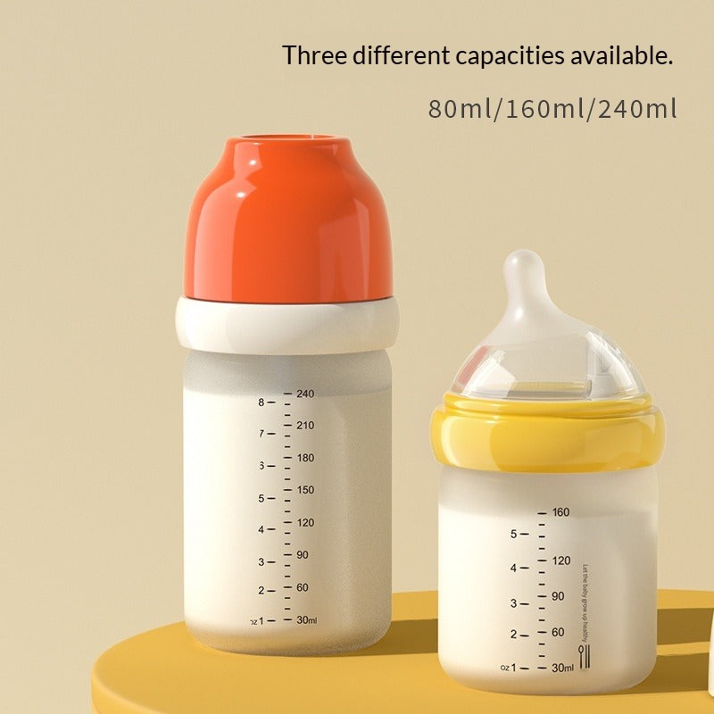 ขวดนมแก้วสำหรับเด็กแรกเกิด ป้องกันอาการจุกเสียด ระบายแรงดันคงที่ เหมือนดูดนมจากเต้า ไม่ทำให้สำลัก