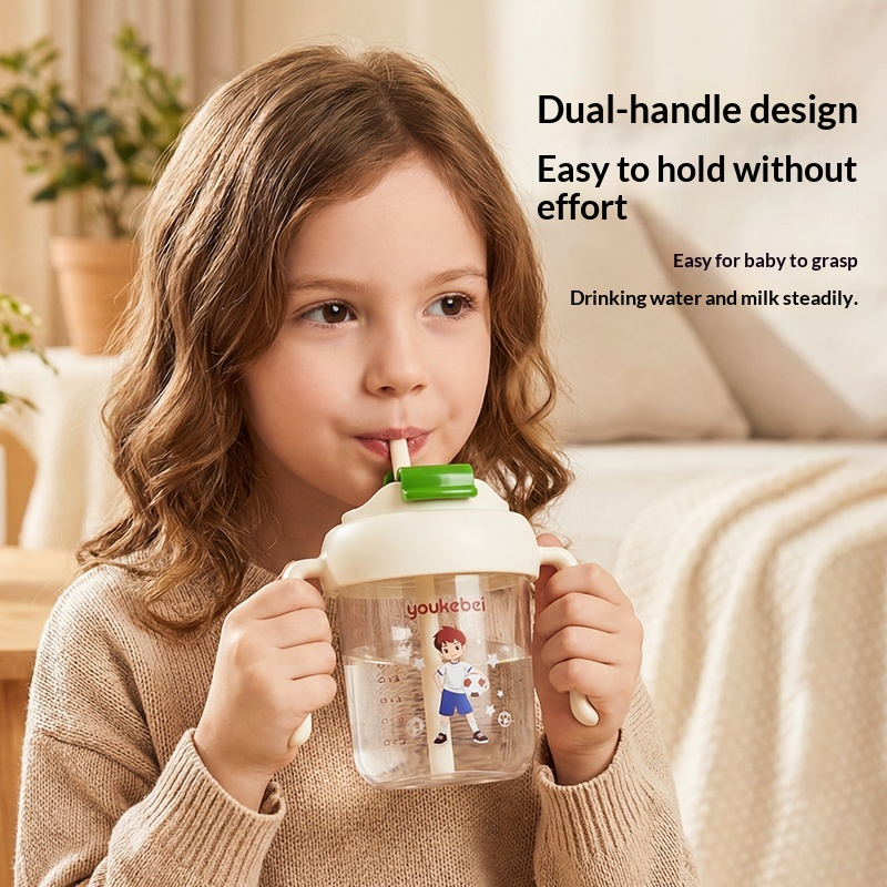 ถ้วยนมเด็ก Youkebei 3-in-1 ทนทานต่อการกัด ทนต่ออุณหภูมิ ป้องกันการสำลัก และป้องกันการรั่วซึม 