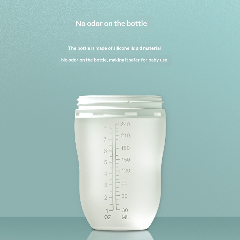 ขวดนมซิลิโคนป้องกันอาการจุกเสียดสำหรับทารก เนื้อสัมผัสคล้ายเต้านม เหมาะสำหรับเด็กแรกเกิด