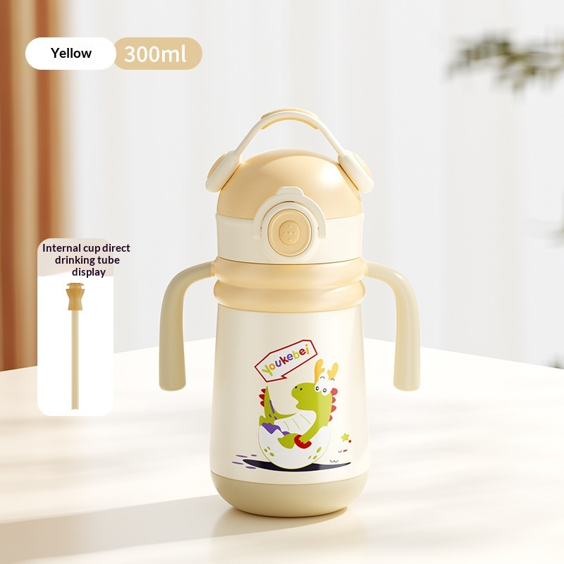 ถ้วยหัดดื่มสำหรับเด็กทารก ทำจากสแตนเลส 316 ป้องกันการสำลักและรั่วซึม ใช้เป็นขวดนมหรือขวดน้ำก็ได้ 