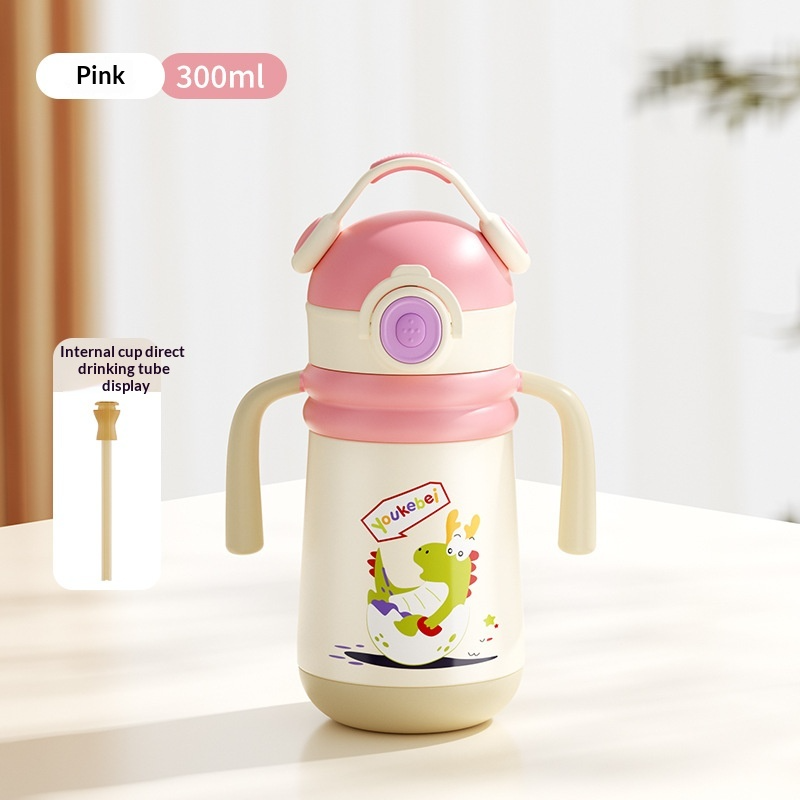 ถ้วยหัดดื่มสำหรับเด็กทารก ทำจากสแตนเลส 316 ป้องกันการสำลักและรั่วซึม ใช้เป็นขวดนมหรือขวดน้ำก็ได้ 