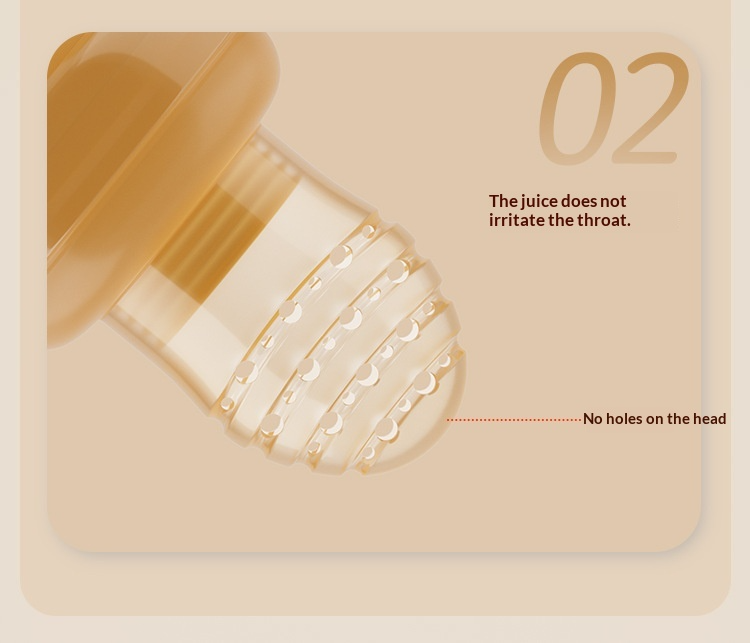 Núm vú giả ăn dặm bằng silicon hoàn toàn – Núm vú giả ăn dặm cho bé với trái cây tươi và thức ăn nghiền.