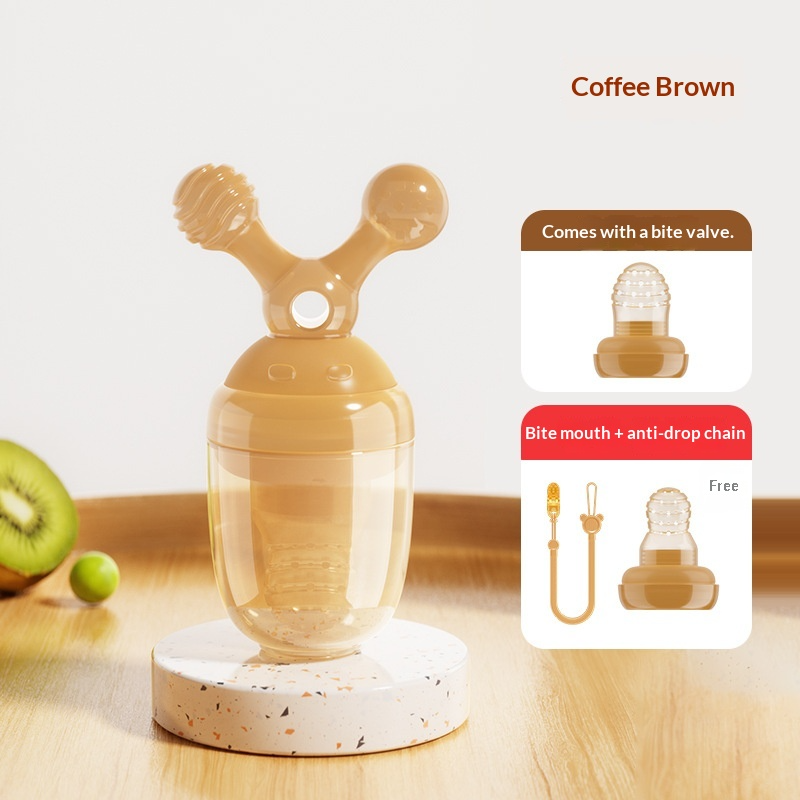 Núm vú giả ăn dặm bằng silicon hoàn toàn – Núm vú giả ăn dặm cho bé với trái cây tươi và thức ăn nghiền.