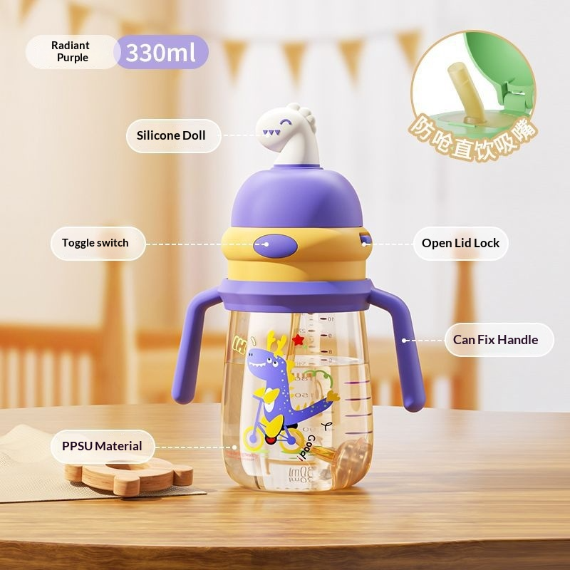 PPSU Training Cup for Toddlers 1–3 Years, Dual-Mode Straw & Direct Drink, Leak-Proof