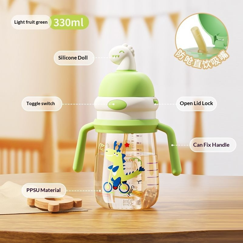 PPSU Training Cup for Toddlers 1–3 Years, Dual-Mode Straw & Direct Drink, Leak-Proof