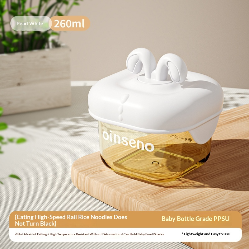 PPSU Cute Weaning Bowl 260ml – Coffee Brown | Safe Feeding Bowl for Newborns & Babies (0M+)