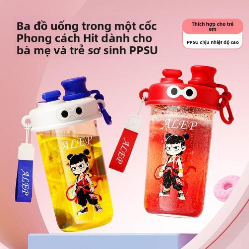 Nezha PPSU Kids Drinking Cup - 3-in-1 | High Temperature Resistant | For Baby & Mom