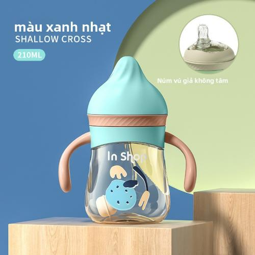 Bình Sữa Xanh Tươi Mint Green 210ml - Núm Vú Giả Không Tẩm