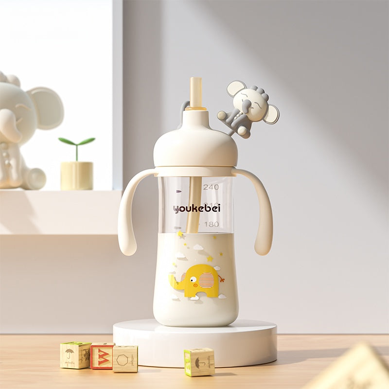 LOVE NINE V‑Shaped Anti‑Choke Straw Cup