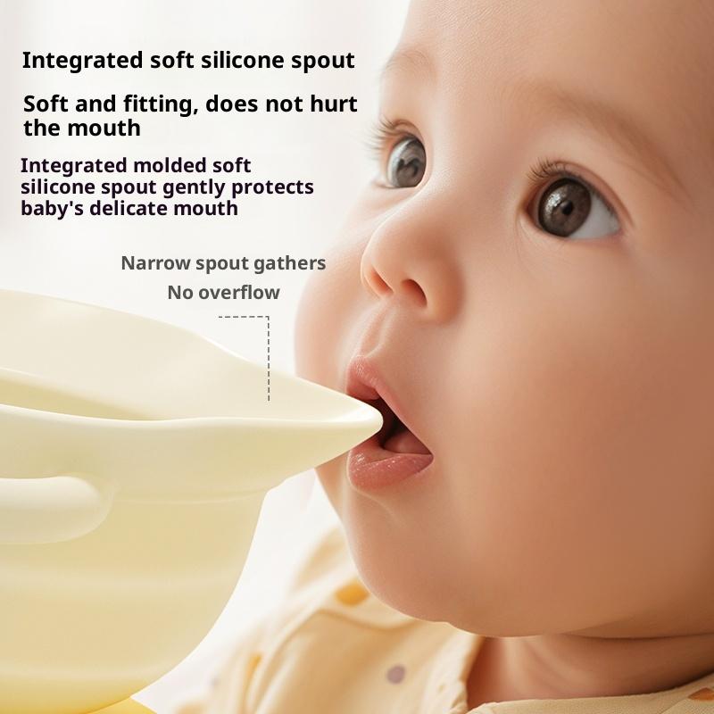 Baby Feeding Training Bowl  Suction Base Anti-Tip  Foldable Design  Toddler Self-Feeding Tableware