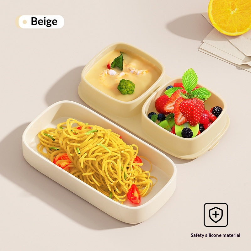 Silicone Suction Baby Feeding Plate Divided Plate for Self-Feeding Toddlers Stable Anti-Tip High Chair Bowl