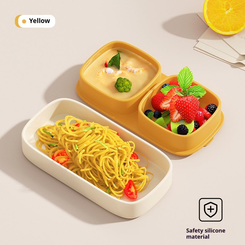 Silicone Suction Baby Feeding Plate Divided Plate for Self-Feeding Toddlers Stable Anti-Tip High Chair Bowl