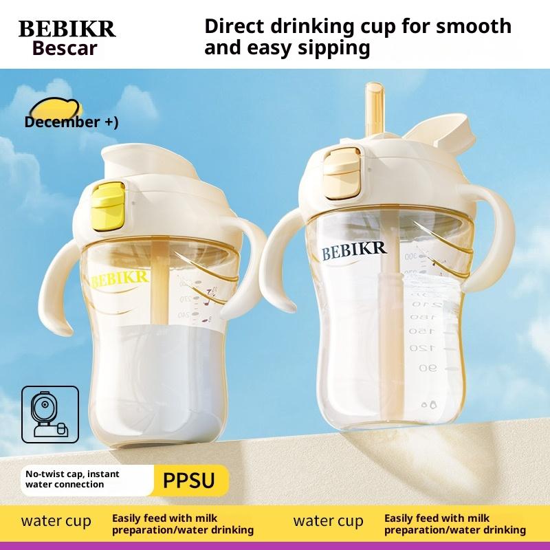 Premium PPSU Toddler Straw Cup with One-Press Flip Lid