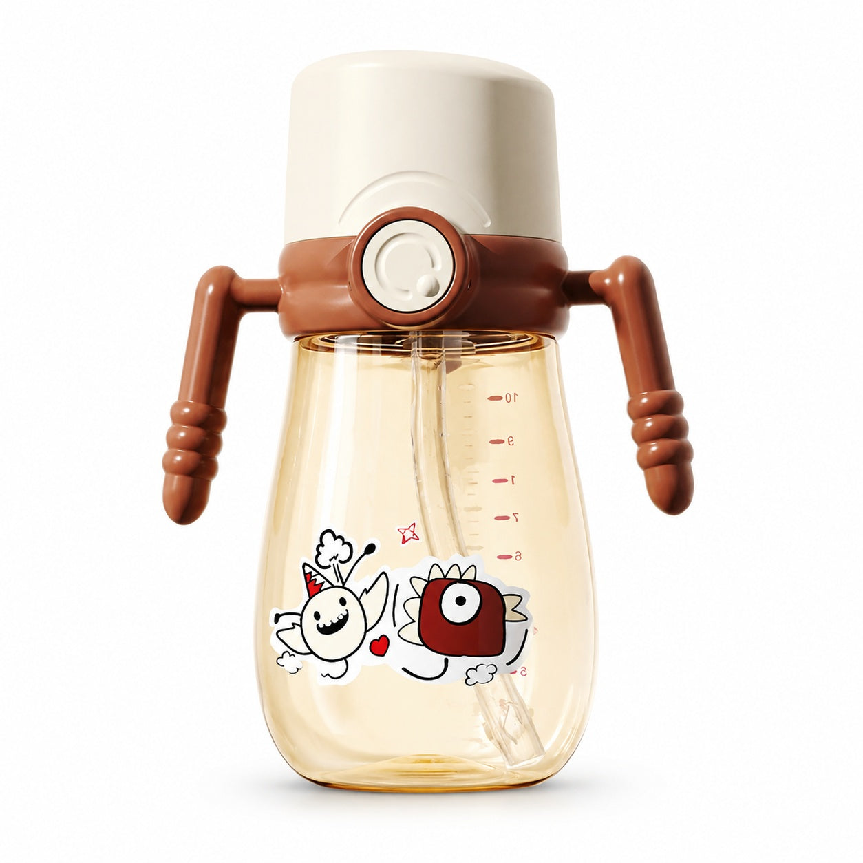 1Y+ Baby Tooth-Friendly Straw Cup No-Transition Training Cup with Temperature Indicator & Leak-Proof Design
