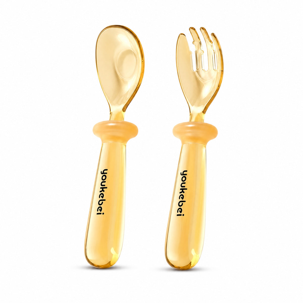 Bộ thìa dĩa tập ăn PPSU hình thỏi và đĩa chia ngăn silicone có đế hút, chống trơn, chịu nhiệt, an toàn cho bé
