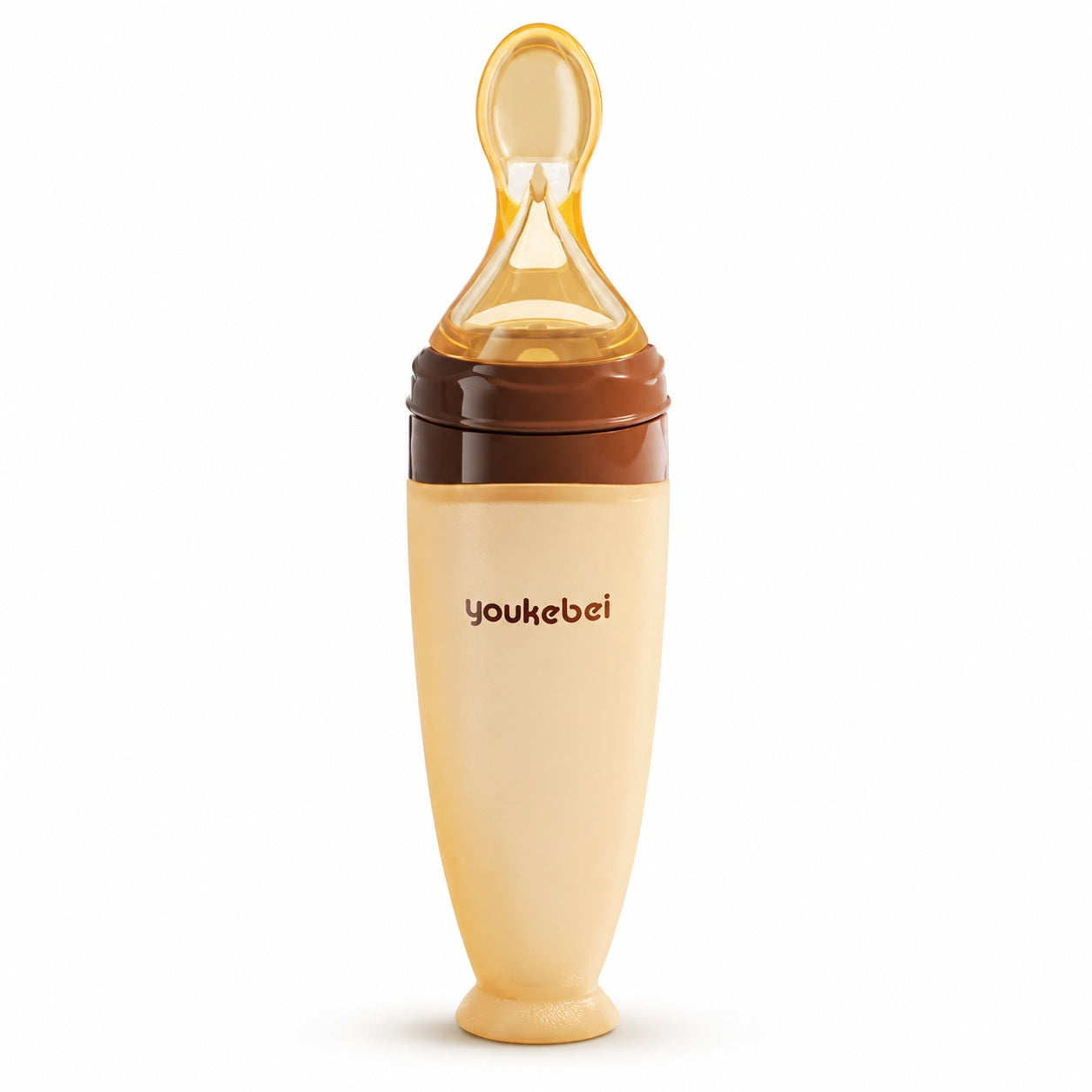 Youkebei Baby Feeding Bottle Leak-Proof Suction Base 120ml Silicone Bottle for Water Milk  Purees 0–6M+