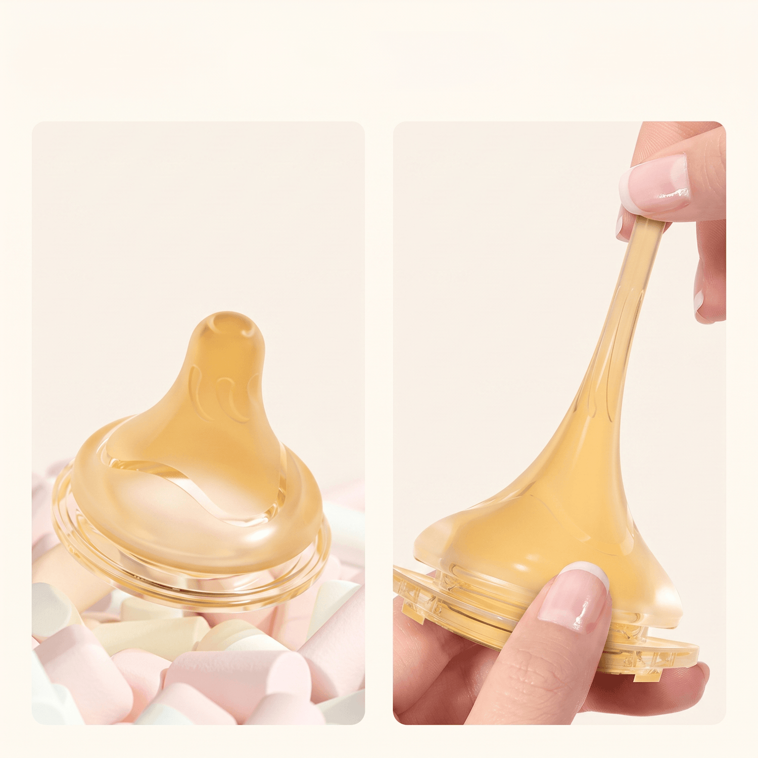 Protective Teething Weaning Baby Bottle | Ultra-Soft Liquid Silicone Nipple Anti-Colic